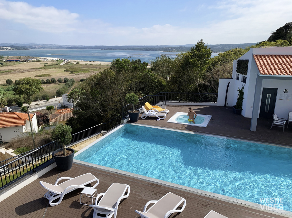 westie-puppy-on-vacation-obidos-lagoon-portugal