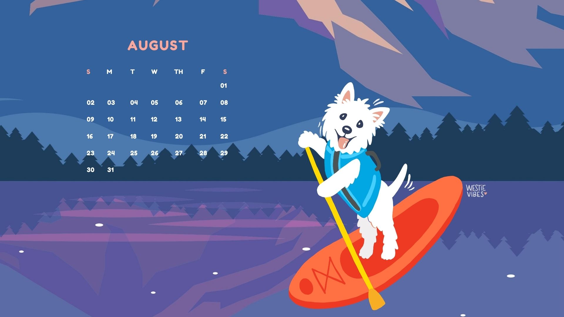 August Wallpaper Calendar