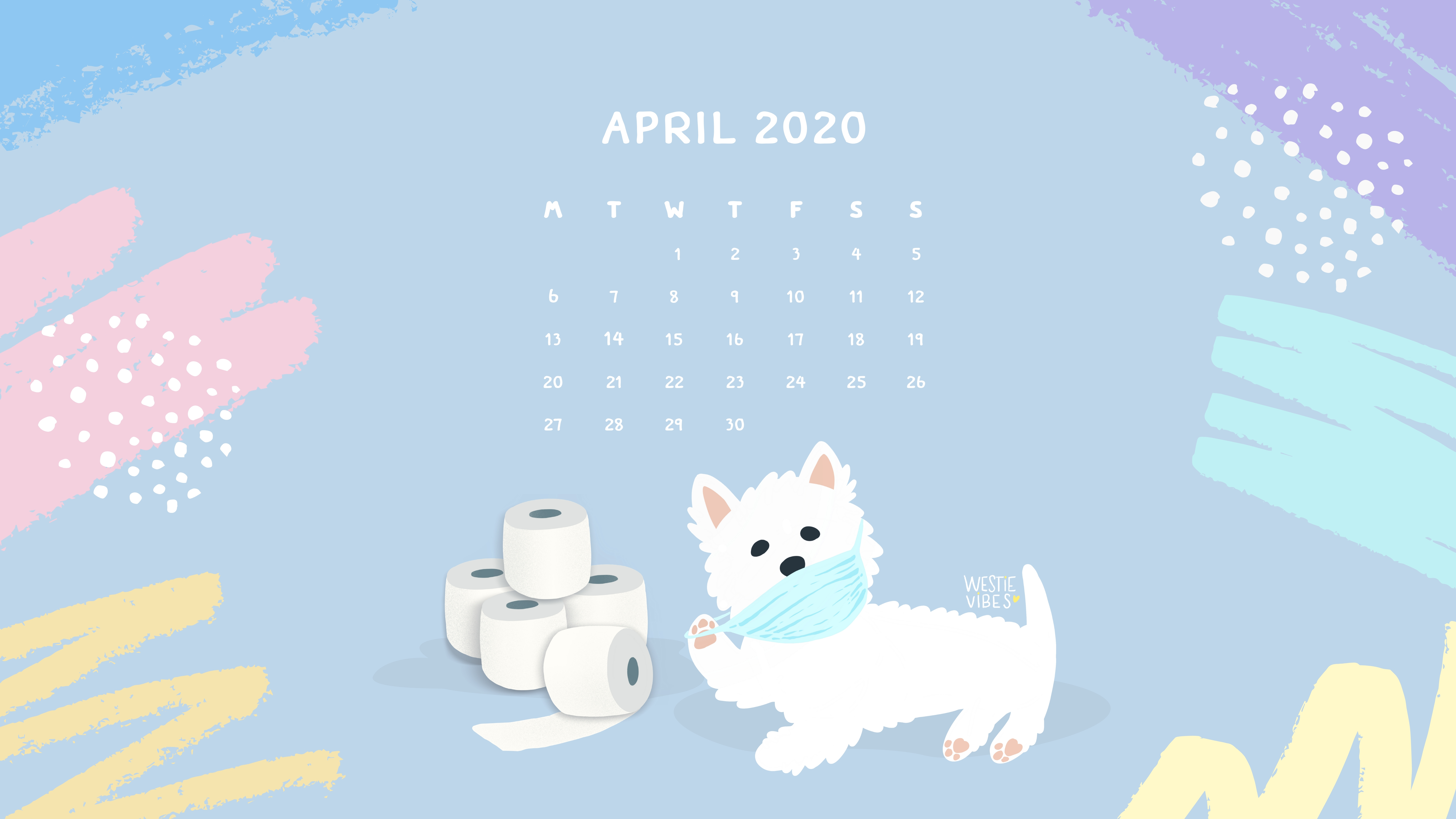 2020 westie calendar wallpaper westie vibes