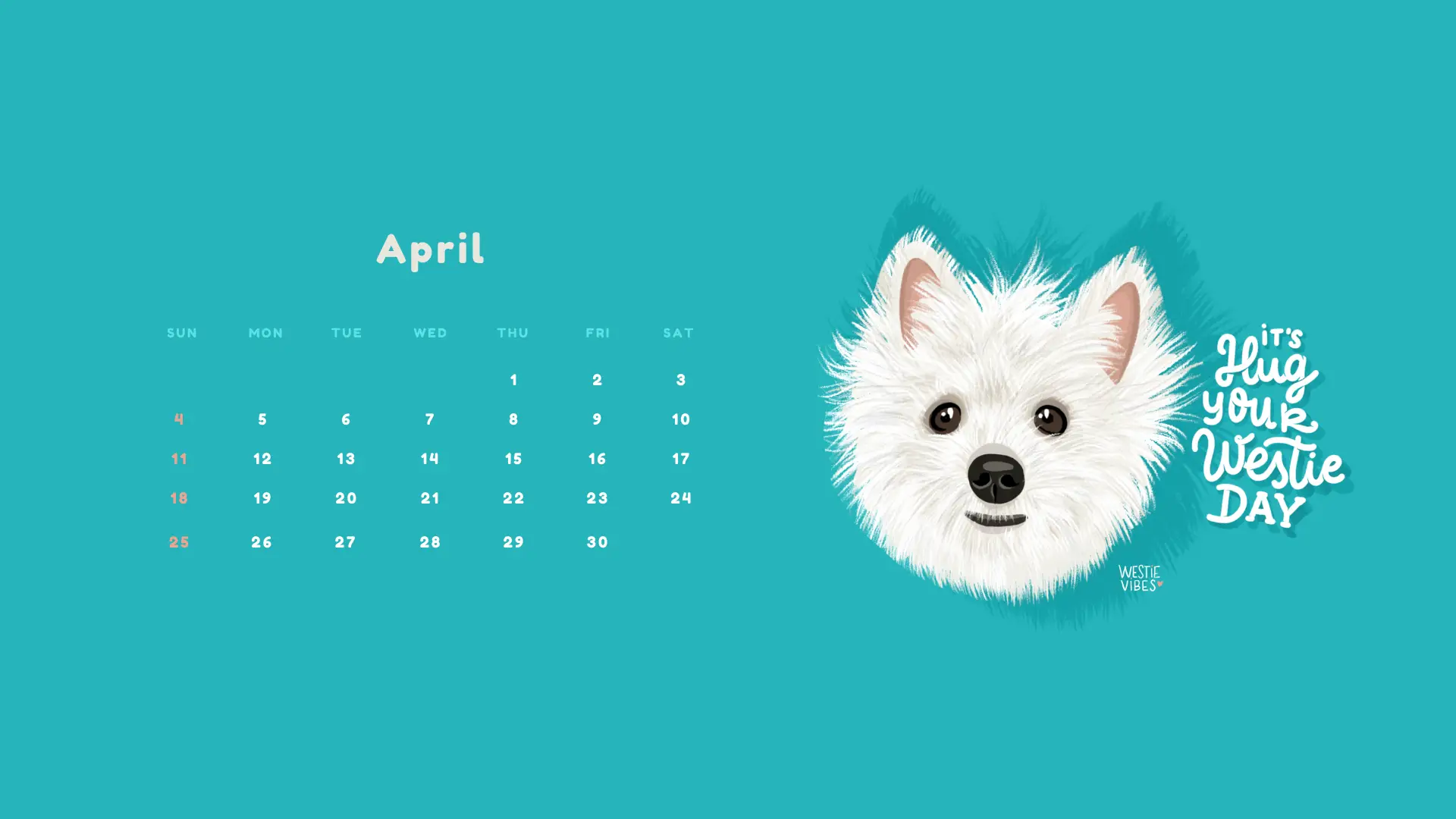 April Calendar Wallpaper for Desktop