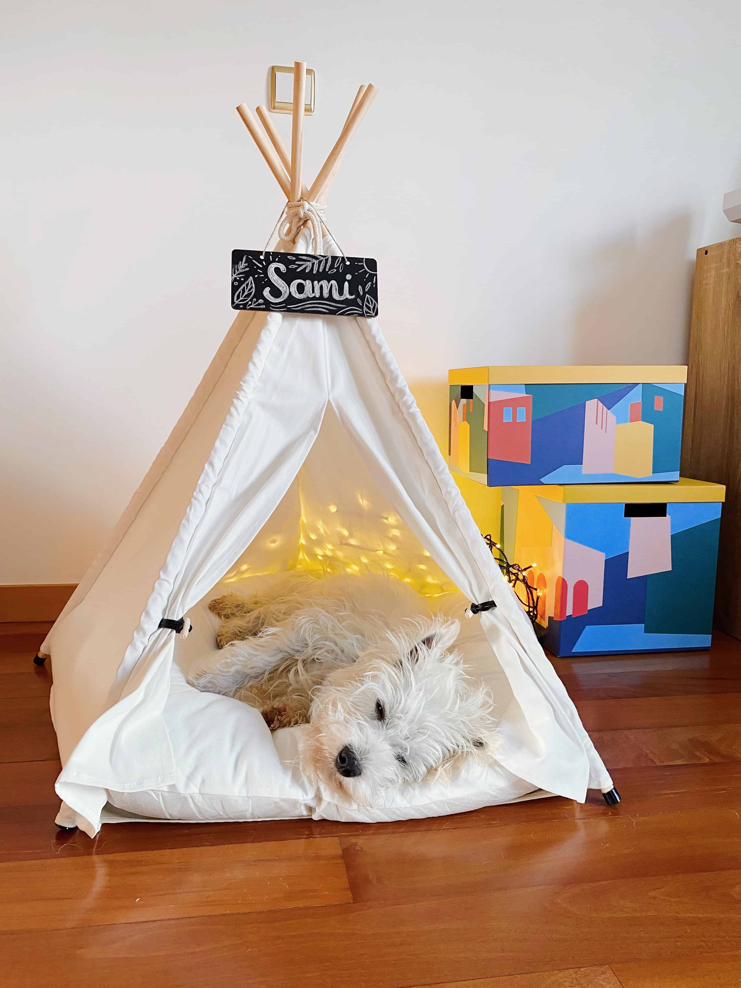 Westie dog teepee tent