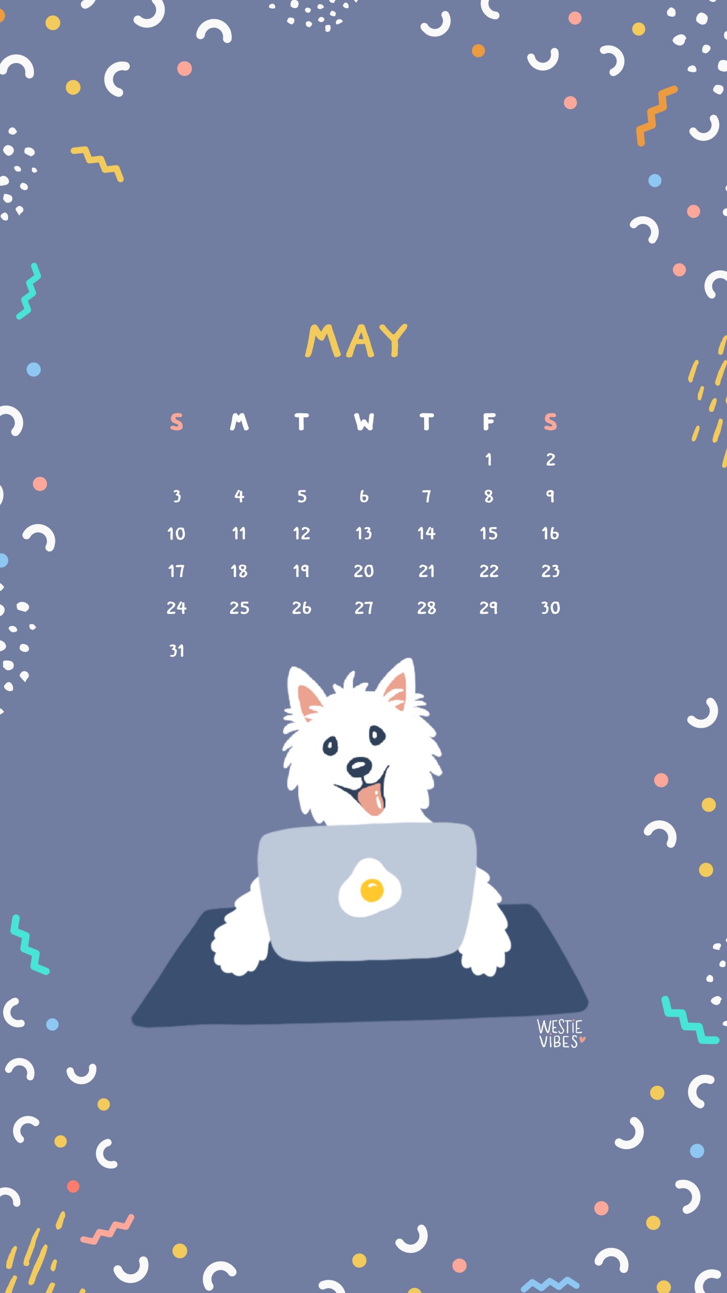 Calendar May Westie Vibes