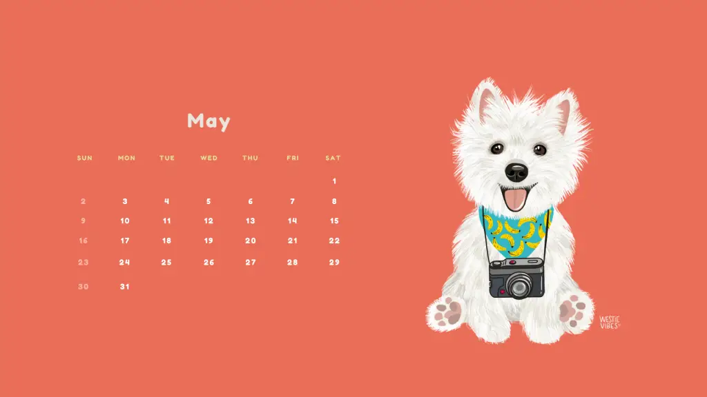 May Calendar Wallpaper for Desktop